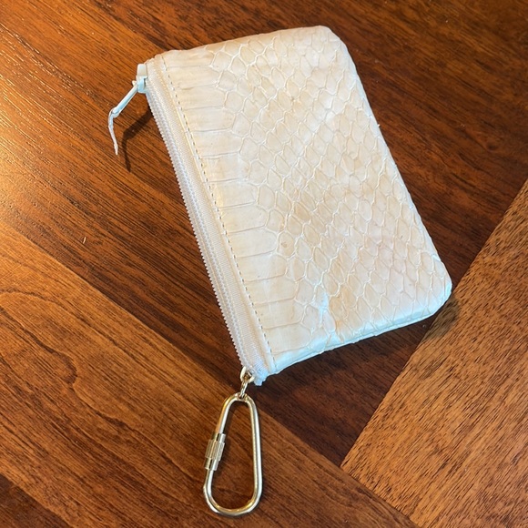 VINTAGE 80S BEAUTIFUL KEY/CARD HOLDER GENUINE SNAKESKIN DUO - Picture 4 of 8